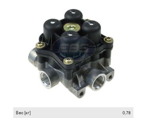 Клапан MAN MERCEDES защитный 4-х контурный KNORR-версия (1хМ22х1.5мм 4хМ22х1.5мм) EBS