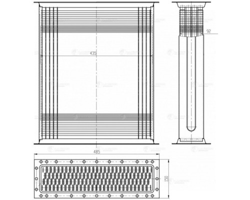 Сердцевина радиатора МТЗ-80, Т-70С, 70В, КС-80 алюминиевая LUZAR