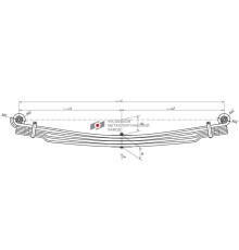 Рессора MAN передняя (4 листа) L=1850мм ЧМЗ SPRINGER