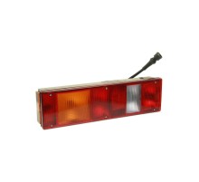 Фонарь задний КАМАЗ, МАЗ, УРАЛ правый со жгутом (вилка СЦАЗ) и боковым габаритным фонарем РУДЕНСК