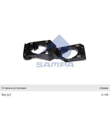 Кронштейн SCANIA R, P, G, T series крепления фары противотуманной правый SAMPA