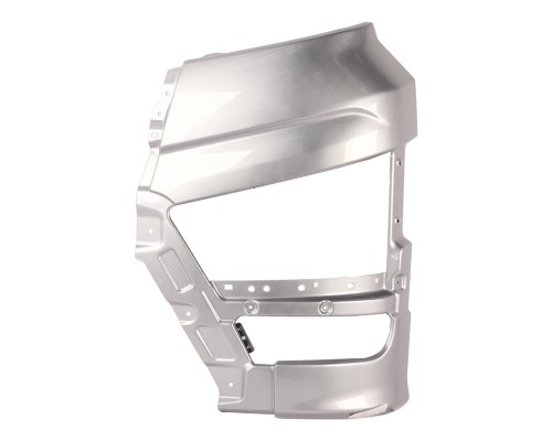 Бампер FAW J7, 4180 передний левая часть (серебристый) OE