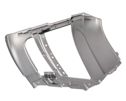 Бампер FAW J7, 4180 передний левая часть (серебристый) OE