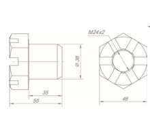 Гайка КАМАЗ штанги реактивной (под 639-2919012) ROSTAR