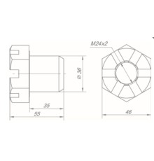 Гайка КАМАЗ штанги реактивной (под 639-2919012) ROSTAR