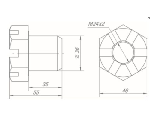 Гайка КАМАЗ штанги реактивной (под 639-2919012) ROSTAR