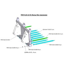 Вилы МТЗ-80, 82 (ПКУ-0.8) без прижима САЛЬСК
