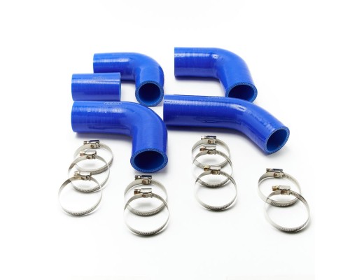 Патрубок ГАЗ-3302 дв.ЗМЗ-405 ЕВРО-2 радиатора комплект 5шт. синий силикон PRAVT