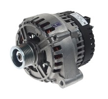 Генератор МАЗ, ЛАЗ, УРАЛ дв.ЯМЗ ЕВРО-3 поликлиновой шкив, монокронштейн 28В 80А(45 7371 9663)АВТОДИЗЕЛЬ