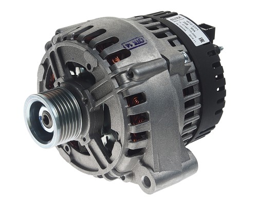 Генератор МАЗ, ЛАЗ, УРАЛ дв.ЯМЗ ЕВРО-3 поликлиновой шкив, монокронштейн 28В 80А(45 7371 9663)АВТОДИЗЕЛЬ