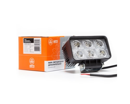 Фара рабочего света прямоугольная 110х81х52 18Вт 6 светодиодов направленный свет AVTOELECTRICA
