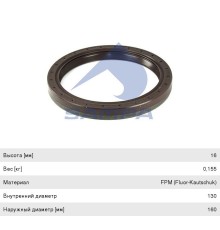 Сальник MAN ступицы (130х160х16) SAMPA