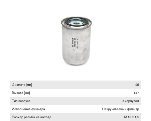 Фильтр топливный ЯМЗ-536 тонкой очистки ЕВРО-4 BOSCH