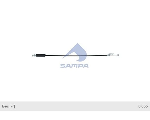 Трос VOLVO FH12, FH16, FM9, FM12 привода замка двери SAMPA