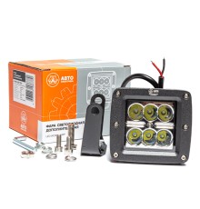 Фара рабочего света квадратная 80х75х73 12Вт 6 светодиодов направленный свет AVTOELECTRICA