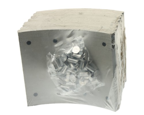 Накладка тормозной колодки МАЗ сверленая расточен.комплект 8шт. с заклепками ВАТИ