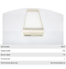 Фильтр воздушный салона MAN TGA, TGL, TGS, TGX BOSCH