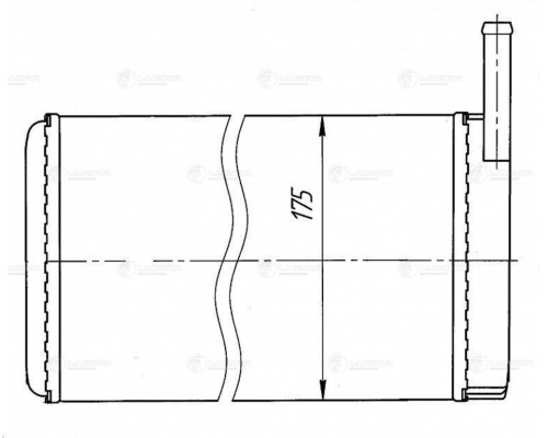 Радиатор отопителя УРАЛ-4320 алюминиевый LUZAR