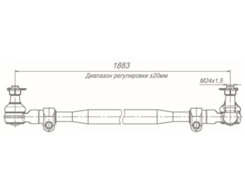 Тяга рулевая КАМАЗ-65201 промежуточная ROSTAR