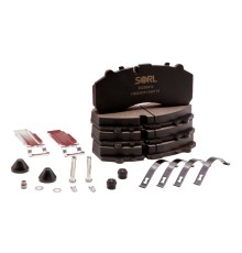 Колодки тормозные КАМАЗ-5490 MERCEDES DAF SCANIA IVECO SAF МАЗ-203 передние/задние (4шт.) SORL