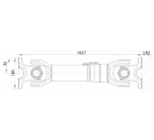 Вал карданный КАМАЗ среднего моста L=1831мм ROSTAR