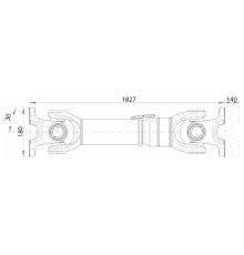 Вал карданный КАМАЗ среднего моста L=1831мм ROSTAR