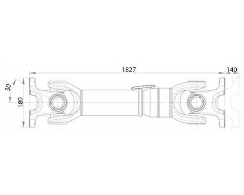 Вал карданный КАМАЗ среднего моста L=1831мм ROSTAR