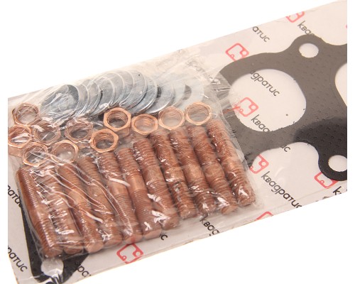 Прокладка ГАЗель Next дв.EvoTech 2.7 коллектора впускного комплект (прокл., шпильки, гайки) КВАДРАТИС