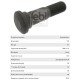 Болт колеса RENAULT Premium (M22x1.5x105/95мм) FEBI