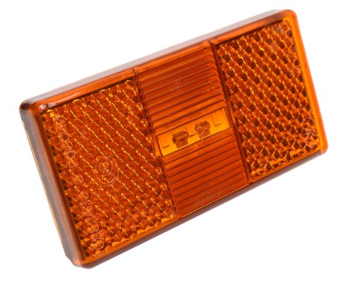 Фонарь габаритный КАМАЗ, УРАЛ, ЛИАЗ (оранжевый 12/24V овальный разъем АМР) АТК