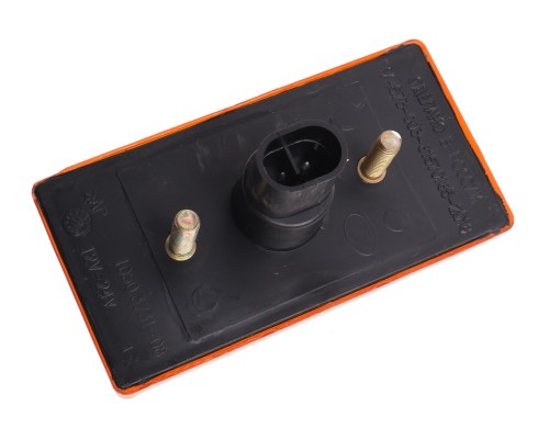 Фонарь габаритный КАМАЗ, УРАЛ, ЛИАЗ (оранжевый 12/24V овальный разъем АМР) АТК