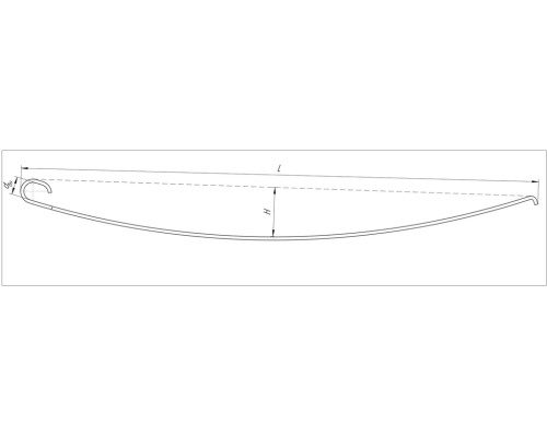 Лист рессоры КАМАЗ-43118, 65115, 6520 передней №2 L=1935мм НПФ РЕССОРА