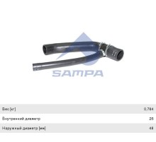 Патрубок RENAULT радиатора SAMPA