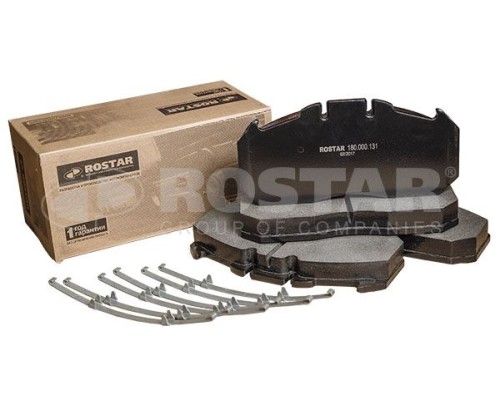 Колодки тормозные MAN TGA RENAULT Magnum передние/задние дисковые (250x118x30) (4шт.) ROSTAR