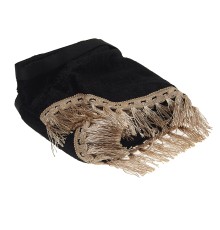 Ламбрекен ГАЗель Next на лобовое стекло с уголками кисти черный АВТОРЕАЛ