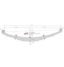Рессора MERCEDES 814D передняя (7 листов) L=1720мм ЧМЗ SPRINGER