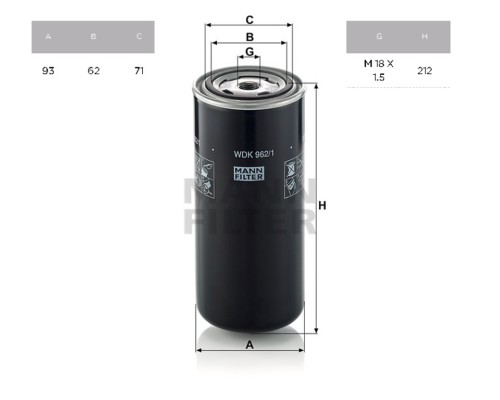 Фильтр топливный ЯМЗ-534 тонкой очистки ЕВРО-4 MANN