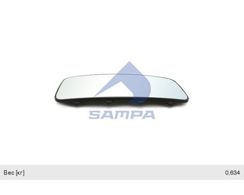 Элемент зеркальный КАМАЗ-5490 MERCEDES Axor с подогревом (основное) SAMPA