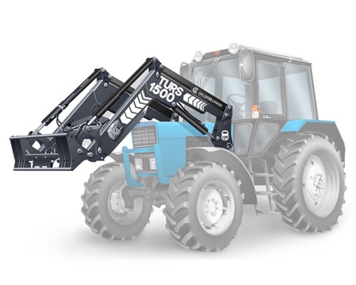 Погрузчик МТЗ-80, 82, 1025 (ТУРС-1500) навесной (база на поддоне) без джойстика САЛЬСК