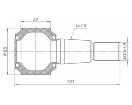 Шарнир КРАЗ штанги реактивной РМШ (под 251-2919010 и 251-2919012) ROSTAR