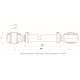 Штанга реактивная НЕФАЗ полуприцепа регулируемая с трубчатым РМШ L=680-846мм (задняя ось) ROSTAR