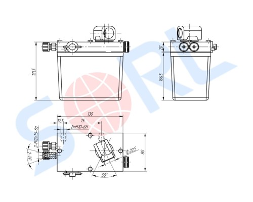 Насос подъема кабины SITRAK HOWO ручной (квадратный) SORL