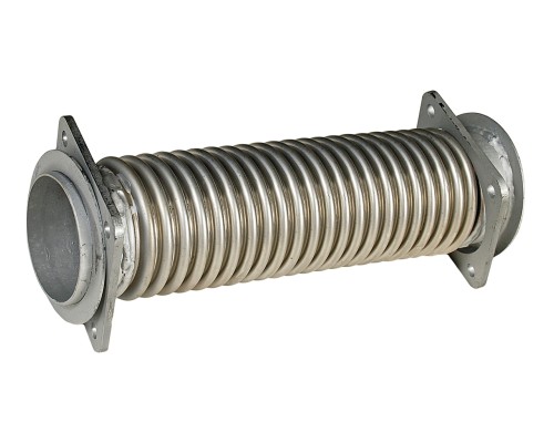 Сильфон КАМАЗ-55111, 54115, 53215, 4326 в сборе d=80мм L=376мм (нержавеющая сталь 201) (фланец 6мм) ГС