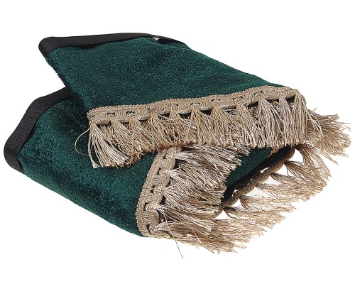 Ламбрекен ГАЗель на лобовое стекло с уголками кисти зеленый АВТОРЕАЛ