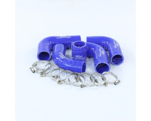 Патрубок ГАЗ-3302 дв.ЗМЗ-406 радиатора комплект 5шт. (с хомутами) PRAVT