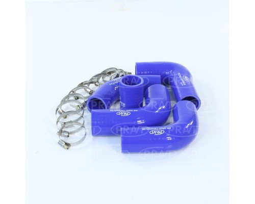 Патрубок ГАЗ-3302 дв.ЗМЗ-406 радиатора комплект 5шт. (с хомутами) PRAVT