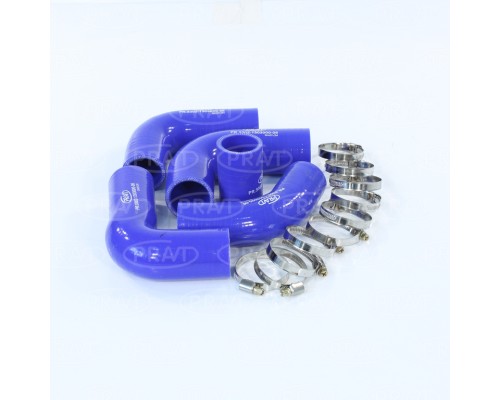 Патрубок ГАЗ-3302 дв.ЗМЗ-406 радиатора комплект 5шт. (с хомутами) PRAVT