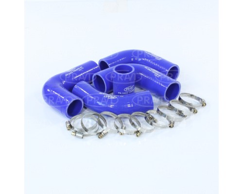 Патрубок ГАЗ-3302 дв.ЗМЗ-406 радиатора комплект 5шт. (с хомутами) PRAVT