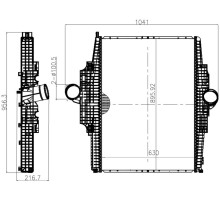 Интеркулер КАМАЗ-5490 MERCEDES Axor (02-) LUZAR