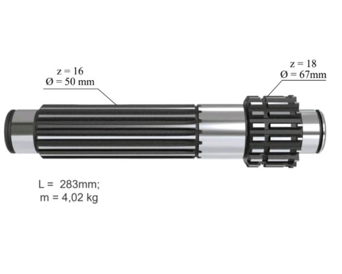 Вал КПП МТЗ 1-й передачи и заднего хода ТАРА